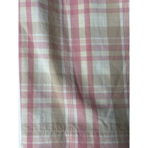 Women's Short Vanheusen Women’s Plaid Bermuda Shorts Pink Tan Cream Size 12 New - Picture 11 of 16
